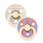 Pack de 2 sucettes Colour Caoutchouc 0-6 mois Pin Ivory Hush Mix