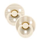Pack de 2 sucettes Colour Caoutchouc 0-6 mois Pin Ivory Vanilla Mix