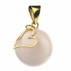 Bola de grossesse Blanc avec grigri coeur doré