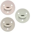 Lot de 3 Sucettes ChooChoo +6 mois Extra-Fines - Billie - Nude - Sable- Sauge