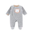 Pyjama bébé velours Babou et Kendi gris 12 mois