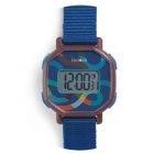 Montre digitale des petits Ticlock Blue volute