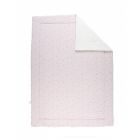 Couverture Colombes du bonheur 100x140 cm en mousseline et sherpa - Bali, Moka & Snow