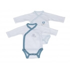 Lot de 2 bodies blanc/bleu naissance Lazare