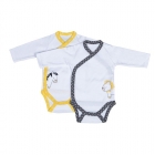 Lot de 2 bodies blanc 1 mois Pluche et Pompon