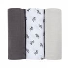 Lot de 3 langes en coton biologique Savane