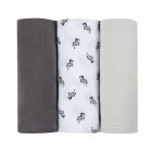 Lot de 3 langes en coton biologique Savane