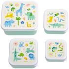 Lot de 4 boîtes à goûter Jungle