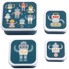Lot de 4 boîtes à goûter Robots
