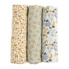 Lot de 3 langes coton bio 70 x 70 Promenons nous