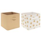 Lot de 2 cubes de rangement enfant Soleil