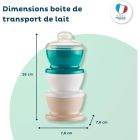 Boite doseuse 3 compartiments Vert émeraude