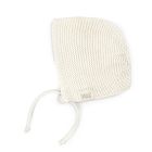 Bonnet en laine tricot bébé Coloris Ivoire - Taille 1 à 3 mois
