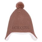 Bonnet péruvien bébé doublé sherpa A croquer Mocha 3 à 12 mois