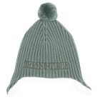 Bonnet péruvien bébé doublé sherpa Irresistible vert de gris 3 à 12 mois