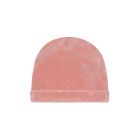 Bonnet bébé Toile de Jouy velours rose T2
