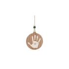 Boule de Noël empreinte en bois