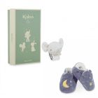 Coffret pour bébé chaussons et bracelet sonore Elephant