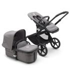 Poussette duo Fox 5 tout terrain Noir/mélange gris