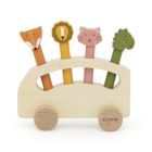 Bus en bois avec animaux pop-up