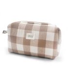 Trousse de toilette bébé Vichy caramel