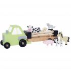 Camion remorque animaux bois