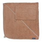 Cape de bain avec gant de toilette - Corail