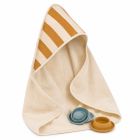 Cape de bain bébé XXL Rayure Camel 0-8 ans