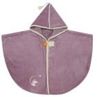 Cape de bain bébé licorne parme personnalisable