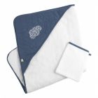 Cape de bain et gant de toilette Petit nuage