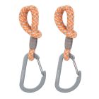 Lot de 2 attaches poussette avec mousqueton - Orange