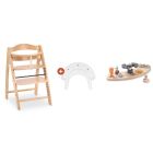 Pack Chaise haute évolutive Arketa N Play Beech avec plateau et jeu en bois Play Cockpit