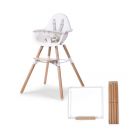 Chaise haute évolutive Evolu 2 + Pieds longs - Blanc