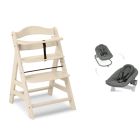 Pack Chaise haute évolutive Alpha  Beige + transat premium Dark Grey