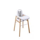 Chaise haute bois Lili Hybride blanc