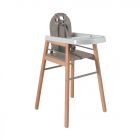 Chaise haute bois Lili Hybride gris