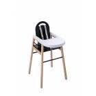 Chaise haute bois Lili Hybride noir