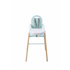 Chaise haute bois Lili Hybride vert mint