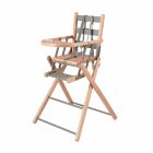 Chaise haute pliante Sarah Hybride gris