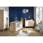 Chambre Duo Lit 60x120 cm + Commode Seventies bois