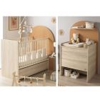 Chambre duo Arche lit transformable + commode/bureau Caramel