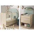Chambre duo Arche lit transformable + commode/bureau Sauge