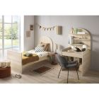 Chambre duo Arche lit transformable + commode/bureau Chêne