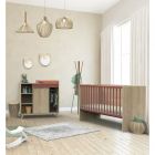 Chambre Duo Lit évolutif bébé Little Big Bed 70x140 cm + Commode Nova Rose canyon