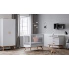 Chambre trio lit 70x140 + commode + armoire blanc - Collection Nautis
