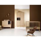 Chambre trio lit bébé 60x120 cm + armoire + commode avec plan à langer Cocoon Latte
