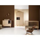 Chambre trio lit bébé 70x140 cm évolutif en lit enfant + armoire + commode avec plan à langer Cocoon Latte