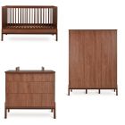 Chambre trio Lit bébé 70x140cm Ashi Chataignier+Commode 3 tiroirs Ashi Chataignier avec plan à langer+Armoire 3 portes Ashi Chataignier