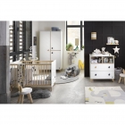 Chambre Trio évolutif bébé Lit Little Big Bed 70x140 cm + Armoire + Commode Oslo Goutte