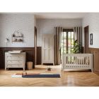 Chambre trio lit 70x140 + commode + armoire sable beige - Collection Milenne